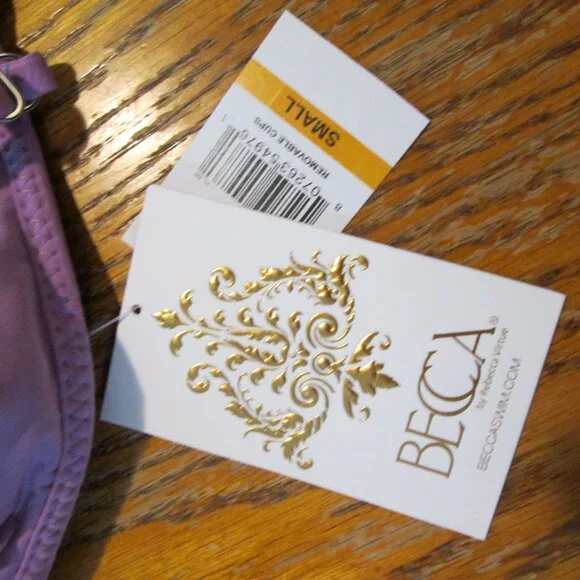 BECCA Standard Network Cami Bikini Top, Adjustable, Tie Back NWT Sz S - Picture 7 of 10